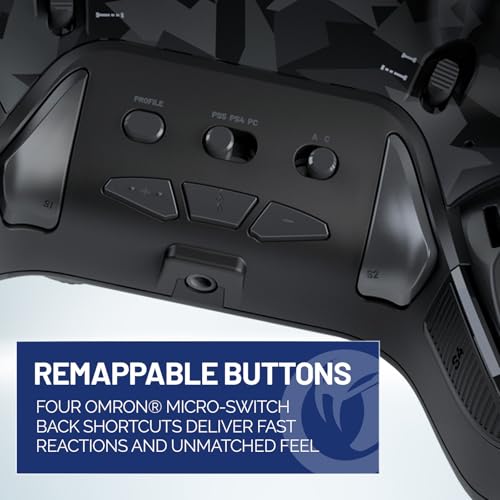 NACON Revolution 5 Pro Officially Licensed PlayStation Wireless Gaming Controller for PS5 / PS4 / PC - Hall Effect, Trigger Stops, Mappable Buttons, Bluetooth Audio - Urban Camo by NACON - Image 4