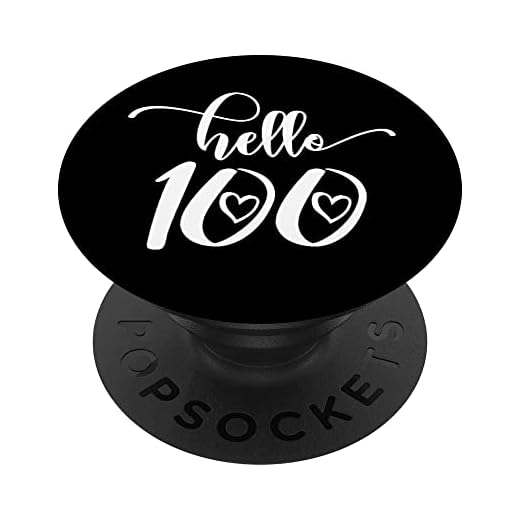 Cumpleaños 100, Para mujeres, Hola 100, 100 años, Lindo PopSockets PopGrip Intercambiable