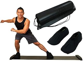 Balance 1 Slide Board-70 Inch(6FT) Super Smooth Board with Lycra Booties