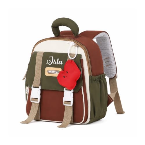 Glimmerday Personalisierte Kinderrucksäcke mit Namen Niedliche Schulrucksäcke mit Cartoon-Motiven für Kinder, Mädchen, Jungen, Kleinkinder Kindergarten Schulanfang Geschenk