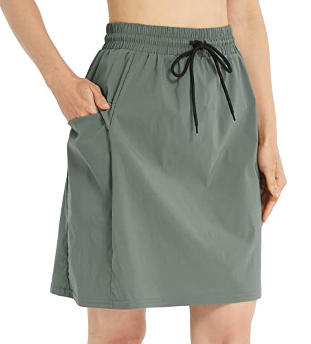 Slimour Skorts Skirts For Women With Pockets Casual Golf Skort With Drawstring For Athletic Golf Tennis Running Hiking Workout- Green Side Pockets M #TOP11