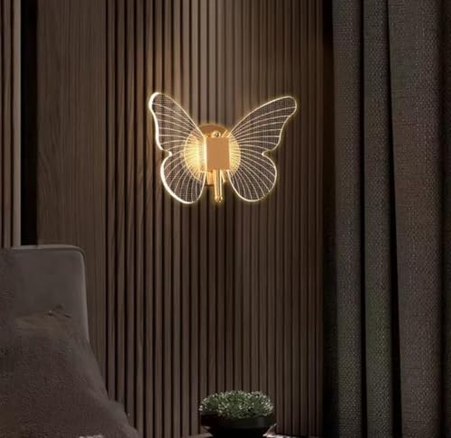 Image of 12 Watt Led Wall Light and Wall scones wall lamp for- Home, Kitchen, Bedside, Bedroom, Living Room, Office, Indoor, Bedside, Mirror Side, Diwali Lighting (Butterfly Wall Light)