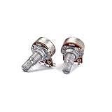 Longitud del eje: 18 mm. Potenciómetro para guitarra eléctrica B50k y A50k Potenciómetro de eje largo, 10 unidades