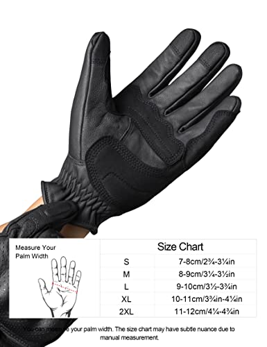 Inbike Motorcycle Gloves For Men Premium Genuine Perforated Leather Breathable Motorbike Riding Gloves Touchscreen With Hard Knuckle #TOP5
