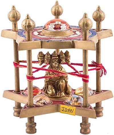 Yantra Chowki Hanuman idole laiton pour protection maison et puja