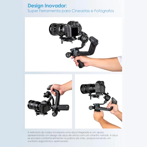 SCORP 2 Estabilizador de cardan para câmeras DSLR e sem espelho, sensor de rastreamento Al integrado