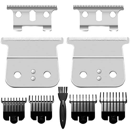 T Outliner Blades Compatible with Andis T Outliner, Andis Gtx, T Outliner Replacement Blade Andis GTX Replacement Blade ,2 pack Silver Cover
