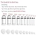 Casvort 20 PCS Unique 0.5mm Increments 14G-2g Comfy Pain-free Single Flare Pure White Glass Dead Stretching Plugs, Hypoallergenic Body Piercing Tapers, Pierced Ear Lobe Stretching Kits.