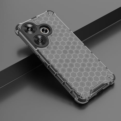 Image of Glasgow Back Case Cover Compatible with [ Poco F6 5G ] (Stylish Design) - Black
