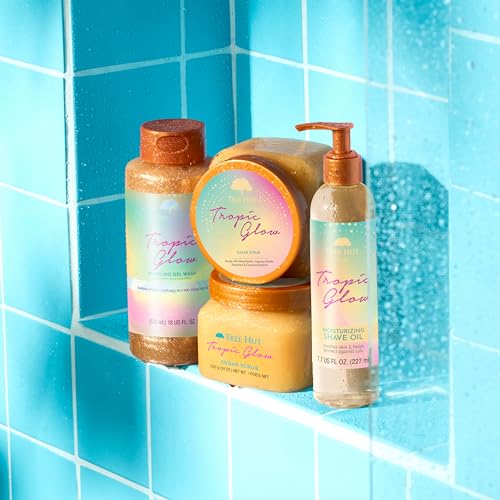Image of Tree Hut Tropic Glow Body Scrub, Exfoliating & Hydrating Sugar Scrub with Shea Butter & Essential Oils, Smooth Skin, Body Exfoliator For All Skin Types, Self Care Gifts for Women, Vegan, 18 Oz