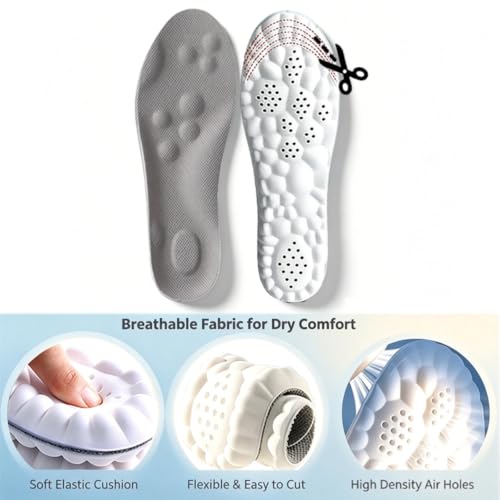 Plantillas 4D Slow Rebound 1.5cm con soporte de arco unisex miniatura 2