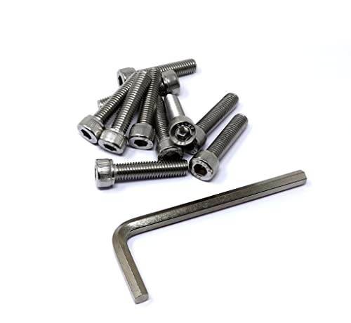 Image of iexcell 10 Pcs M8 x 35mm Thread Pitch 1.25 mm Stainless Steel 304 Hex Socket Head Cap Screws Bolts Kit