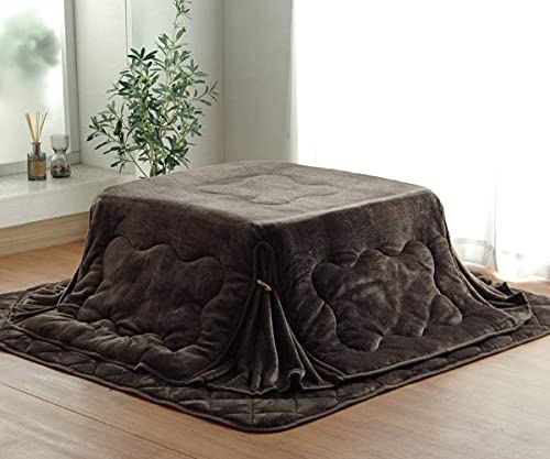 こたつ布団 正方形 省スペース 洗える フラン こたつ掛け布団 ブラウン 約160×160cm フランネル 抗菌 防臭 kotatsu huton コンパクト おしゃれ 北欧 無地 #9808555
