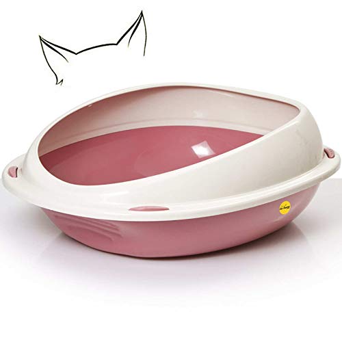 Lettiera grande o jumbo per gatto, con vassoio e bordo, in 4 colori, XL