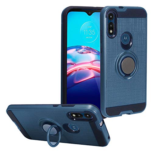 CELZEN - for Motorola Moto E (2020) XT2052 - Phone Case w/Ring Stand - RS2 Navyblue