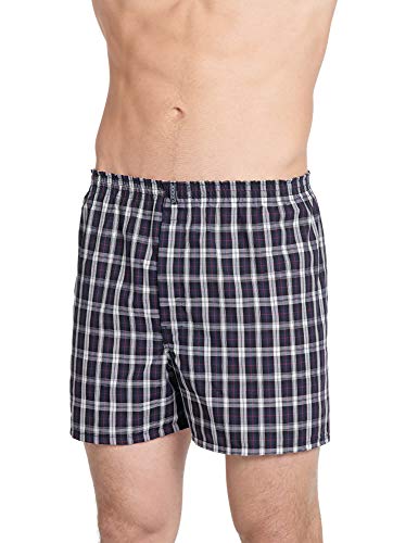 Jockey Men's Underwear Classics Full Cut Boxer - 3 Pack, Navy Tartan/Classic Red Tartan/Navy Windowpane, l