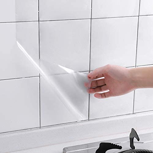 WISDOM™ Transparent Oil Proof Wall Sticker Peel & Stick Self Adhesive Sticker Wall Protector, Waterproof Removable Vinyl Roll Film for Kitchen Cupboard Household (20x150 Inches, Transparent) (B0BGPHZRLH) Amazon Price History, Amazon Price Tracker