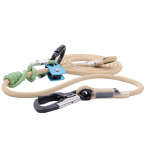Image of RNA Ice Positioning Lanyard System - 4pc Set with 12ft Tritech Rope, Revo Ice Pulley, 28 inch Ocean Hitch Cord, and Omega Pacific Raider Carabiner - Made in USA