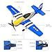 HAWK'S WORK 3 Channel RC Plane P-51D Mustang, Remote Control Airplane Ready to Fly, 2.4GHz 6-axis Gyro Stabilizer, Easy to Fly for Kids & Beginners