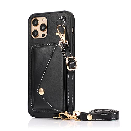 Coque silicone iPhone 11 Pro avec porte-carte anti-perte et cordon noir