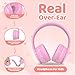 MIDOLA Kids Headphones Bluetooth 5.4 Wireless 68H Play Time Volume Limit 85/94dB Over-Ear Foldable Headset,Type-C Fast Charging,with Wired Aux Mic for Toddler Child Pad Tablet Pink