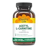 Country Life Acetyl L-Carnitine, 500 mg, with B-6 - 120 Vegan Capsules