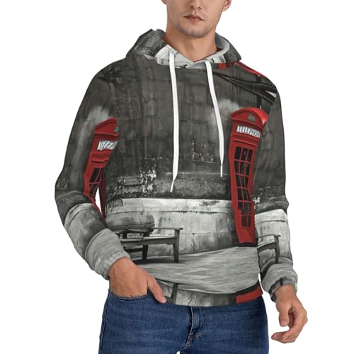 Sweat décontracté homme motif cabine téléphonique anglaise