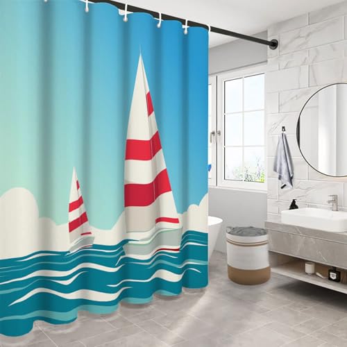 Rideau de douche polyester lavable 180 x 200 cm avec 12 crochets inclus