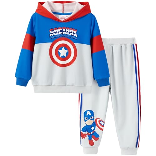 Disney Marvel Spider-Man Mickey Toy Story Cars Boy Pullover Hoodie&Jogger Pants Outfit Set Sweatsuit Lounge Matching Set 2-9Y