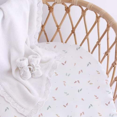 Image of Little Grape Land Bassinet Sheets for Baby Boys Girls 4 Pack (Garden)