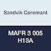 Sandvik Coromant, MAFR 3 005 H13A, CoroCut XS Insert for Turning, Carbide, Right Hand Cut, H13A Grade, Uncoated (Pack of 5)