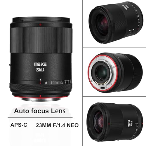Image of Meike 23mm F1.4 AF Lens for Sony E-Mount APS-C Cameras, Wide Angle | Ultra Wide Angle, low-light capability, fast STM autofocus and sharp image quality for Sony E Mount Cameras ZV-E10 FX30