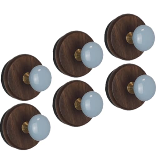 6 Pcs Colorful Magnetic Hooks Heavy Duty Magnet Hook Strong Neodymium Magnetic Coat Hooks Magnetic Hanger for Refrigerator, Metal Door, Locker for Hanging Towel, Coat, Bag, Umbrella (Blue)