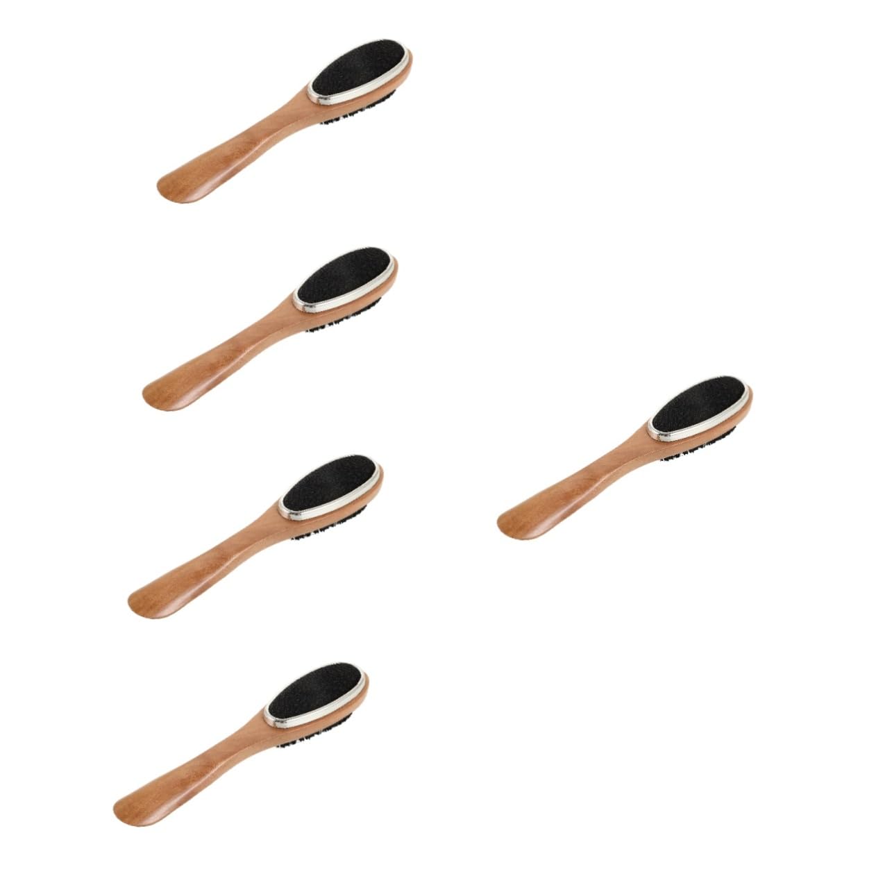 5 Piezas Cepillo para Zapatos de Madera Maciza Limpiador de alfombras de cerdas Cepillo para Limpiar Botas de cerdas para Zapatos para Limpiar Zapato Limpio AOKWAWALIY