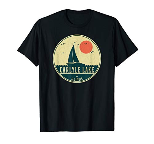 Vintage Carlyle Lake Illinois Sailing T-Shirt