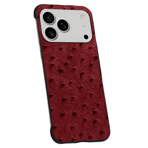 Mince coque pour iPhone 17 en cuir véritable anti rayures