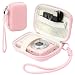 Veki Digital Camera Case for Kodak PIXPRO FZ55 / FZ45, Compact Camera Pouch for Canon IXUS 285 HS/PowerShot, Small Camera Bag for Panasonic LUMIX TZ99, Storage Holder for Camera Accessories(Pink, M)