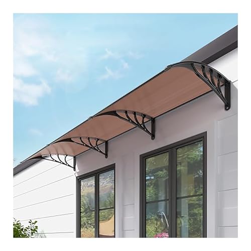 HOFUNTRE Toldo de Aluminio, marquesina modulable, Estructura de Dos Piezas, protección Todo Clima, Estilo Moderno. para Puerta, Ventana,hogar y Uso Comercial.(80cm/31.5in*250cm/98.4in)