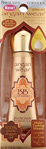 Physicians Formula Argan Wear Ultra-Nourishing Argan Oil SPF 30 BB Concealer, 6662 Light/Medium (Pack of 2)