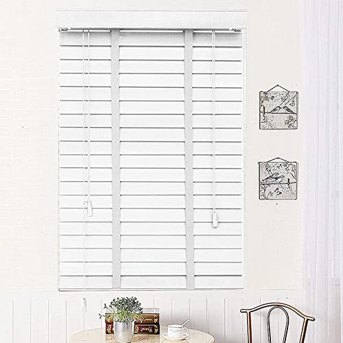 Jolan Persianas De Madera para Ventanas,Persianas Venecianas Horizontales para El Hogar,Persianas Opacas,Persiana Veneciana Interiores De Madera Maciza,Cortinas De Lamas De 50mm,W×H-130x180cm/51x71in