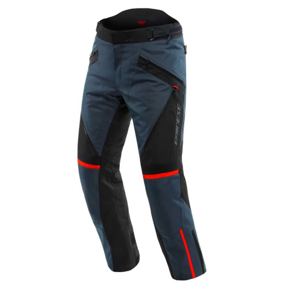Dainese - Tempest 3 D-Dry Pants, Men's Motorcycle Touring Pants, Waterproof Membrane, Removable Thermal Interior, Knee Protectors, Ebony/Black/Red Lava, 48