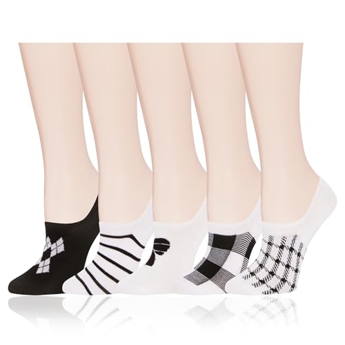 Image of Benefeet Sox Cute No Show Socks for Women Low Cut Socks for Girls Liner Invisible Socks Cotton Flat Boat Loafer Socks