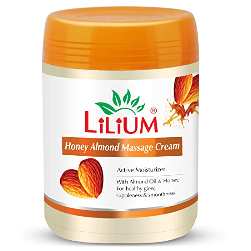 Lilium Herbal Honey & Almond Massage Cream 900g, With Anti-Oxidents Hydrates Your Skin & Gives Nourished Glow, Improves Skin Tone, Wound Healing, Redness & skin sensitivity, Suitable For All Skin