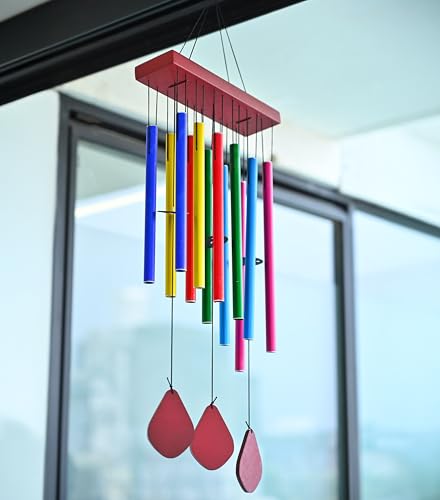 Image of ZAICUS Colorful Wind Chime for Home Balcony Garden - Metal Hanging Bells for Positive Energy, Vastu, Feng Shui Decor