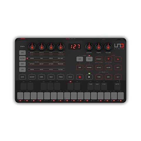 IK Multimedia UNO Synth portable monophonic real analog synthesizer with sequencer, arpeggiator, battery operation, full MIDI/USB control and Mac/PC/iPad editor software Cover