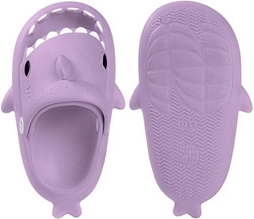 Image of KVbabby Kids Shark Slides Boys Girls Cloud Sandals | Cloud Sandals,Open Toe,Beach Pool Water Shoes,Slip-on,Lightweight,Non-Slip,Soft,Flexible,EVA Slippers