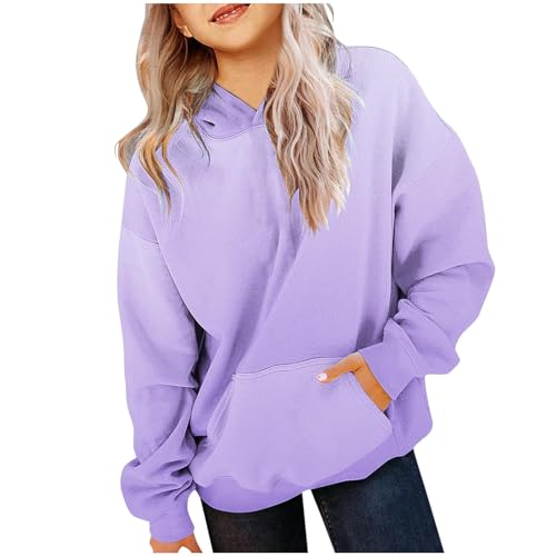 Cute Hoodies for Teen Girls Oversized Long Sleeve Youth Hooded Sweatshirt Gradient Color Preppy Pullover Warm Clothes