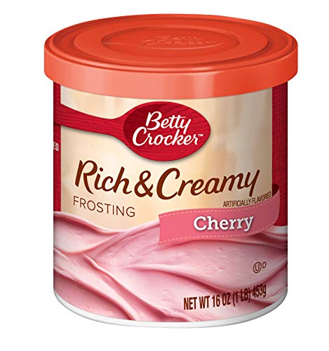 Betty Crocker Rich and Creamy Cherry Frosting, Gluten Free, 16 oz (Pack of 8)