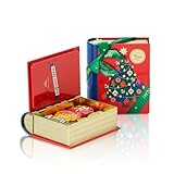 Venchi, Mini Weihnachtsbuch Rot mit assortierten Chocoviar Pralinen, mit „Piemont-Haselnüss“, Limited Edition, 116 g, glutenfrei, ohne Farbstoffe und Konservierungsstoffe, Geschenkidee