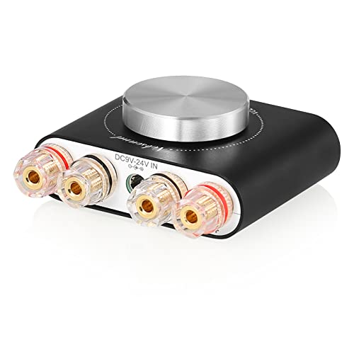 Nobsound Q10 デジタルアンプ 100W×2： TPA3221チップ搭載 Bluetooth 5.0/光入力 車載対応 DC9-24V 超小型77mm (電源アダプター非付属)